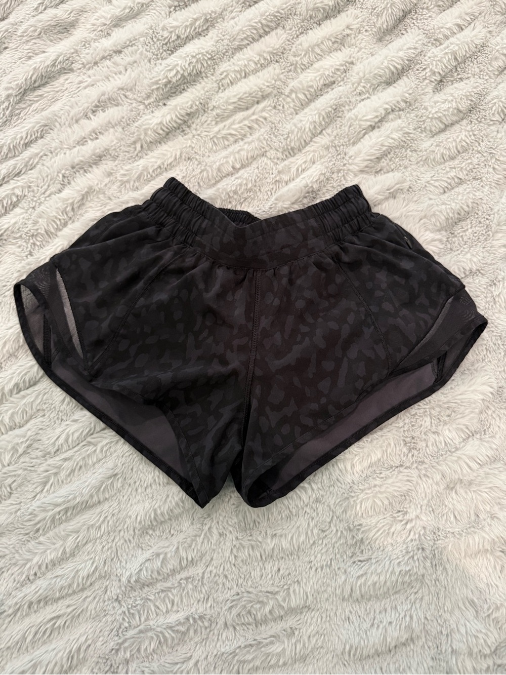 Lululemon Black Leopard shorts